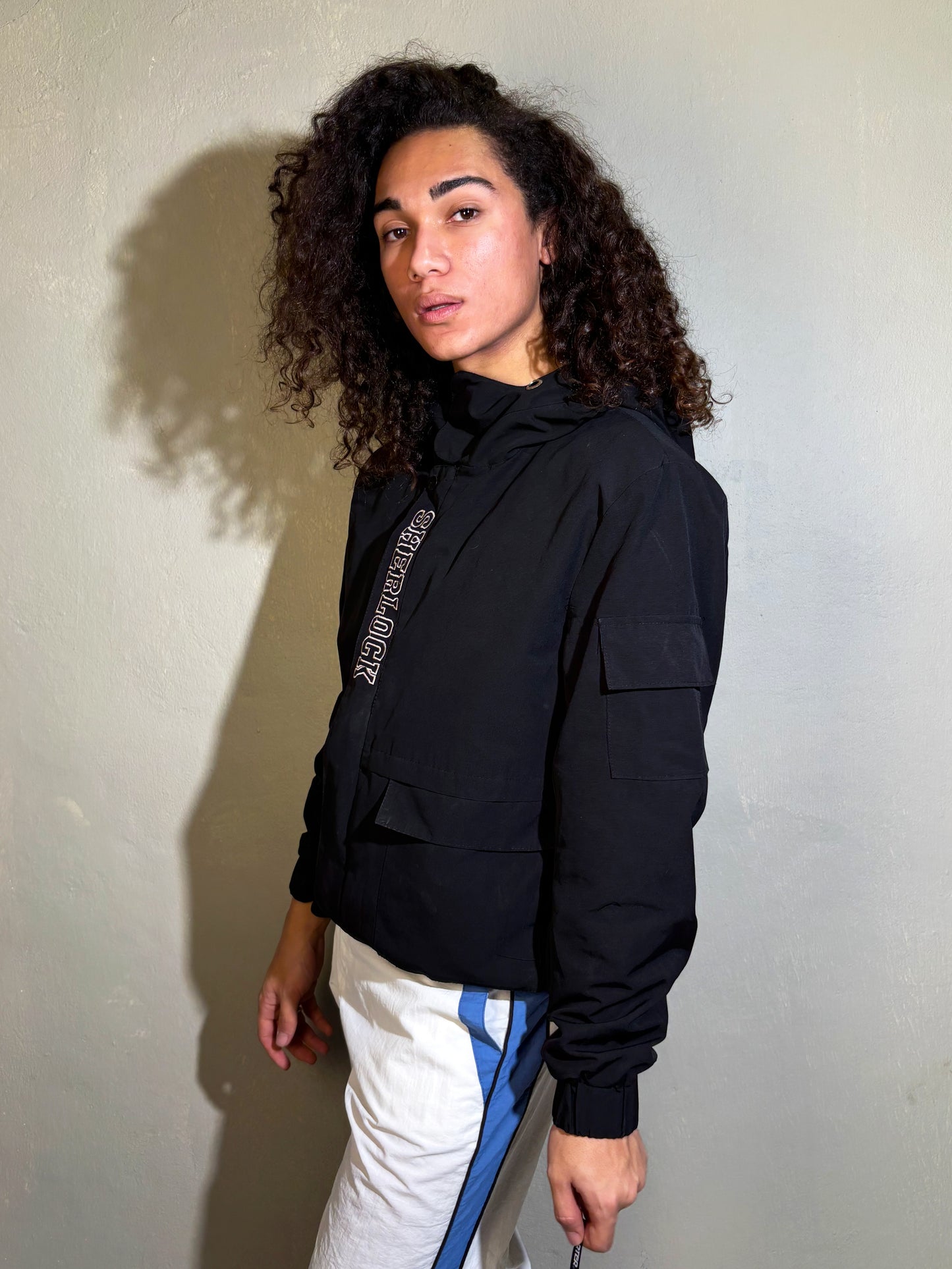 Sherlock Black Utility Windbreaker