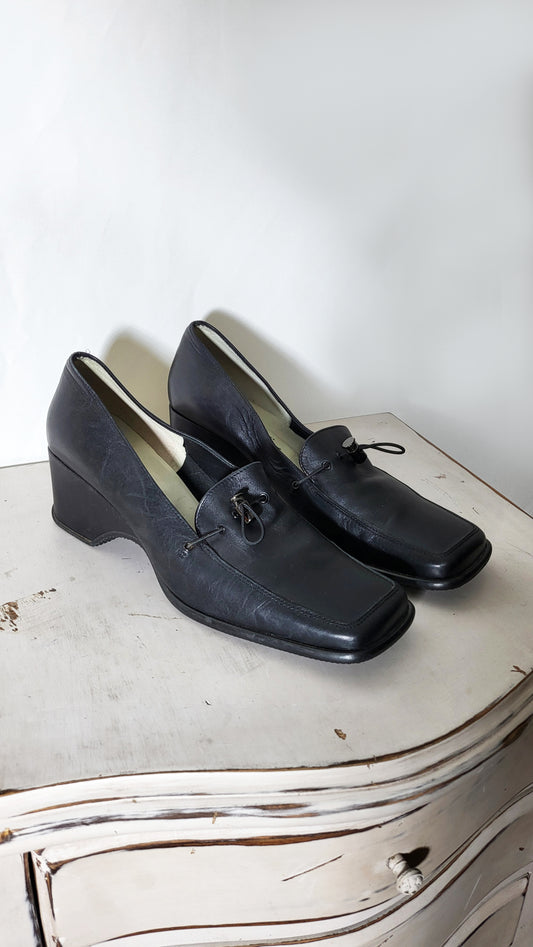 Vintage 90s Wedge Loafers
