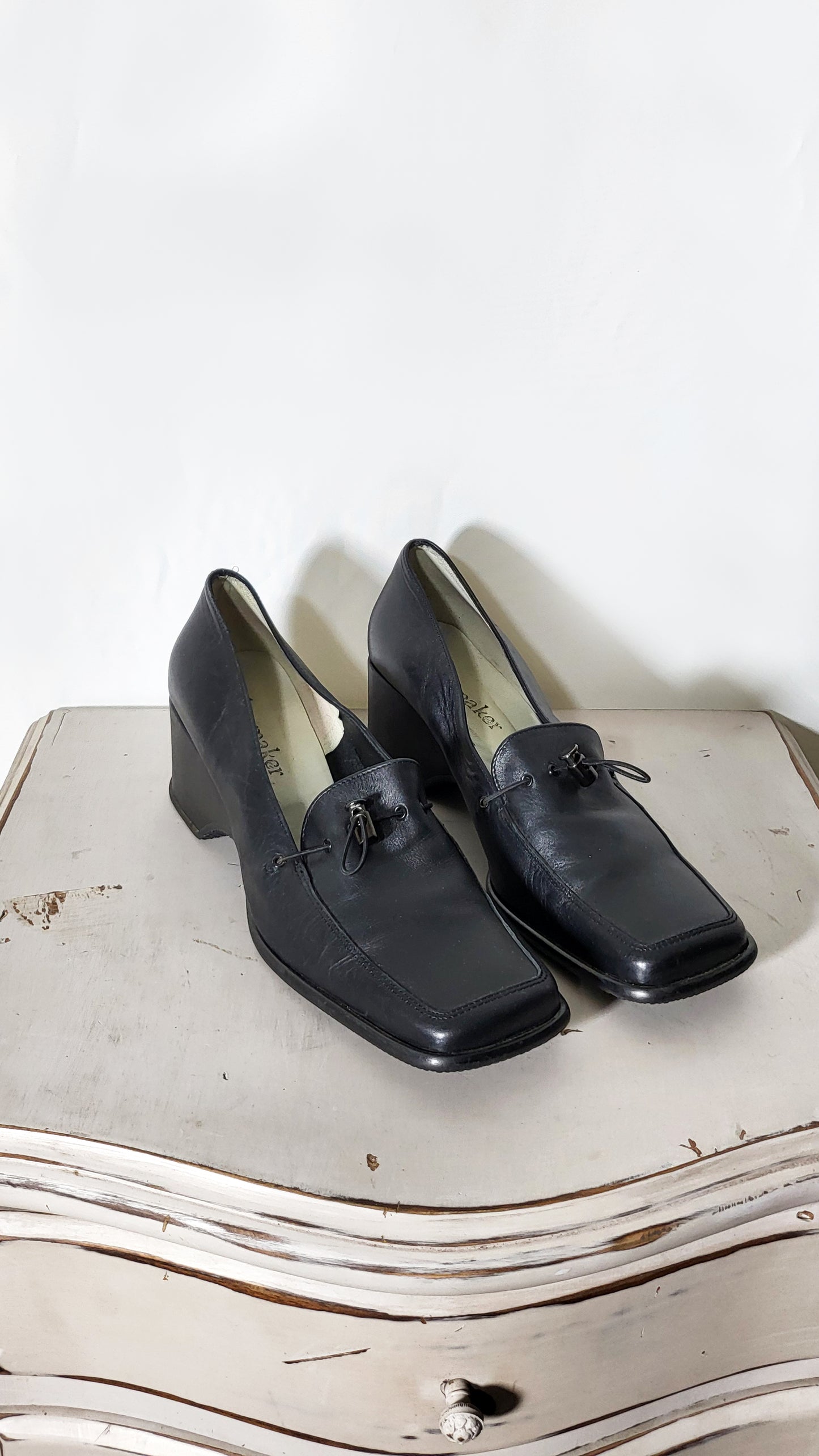 Vintage 90s Wedge Loafers