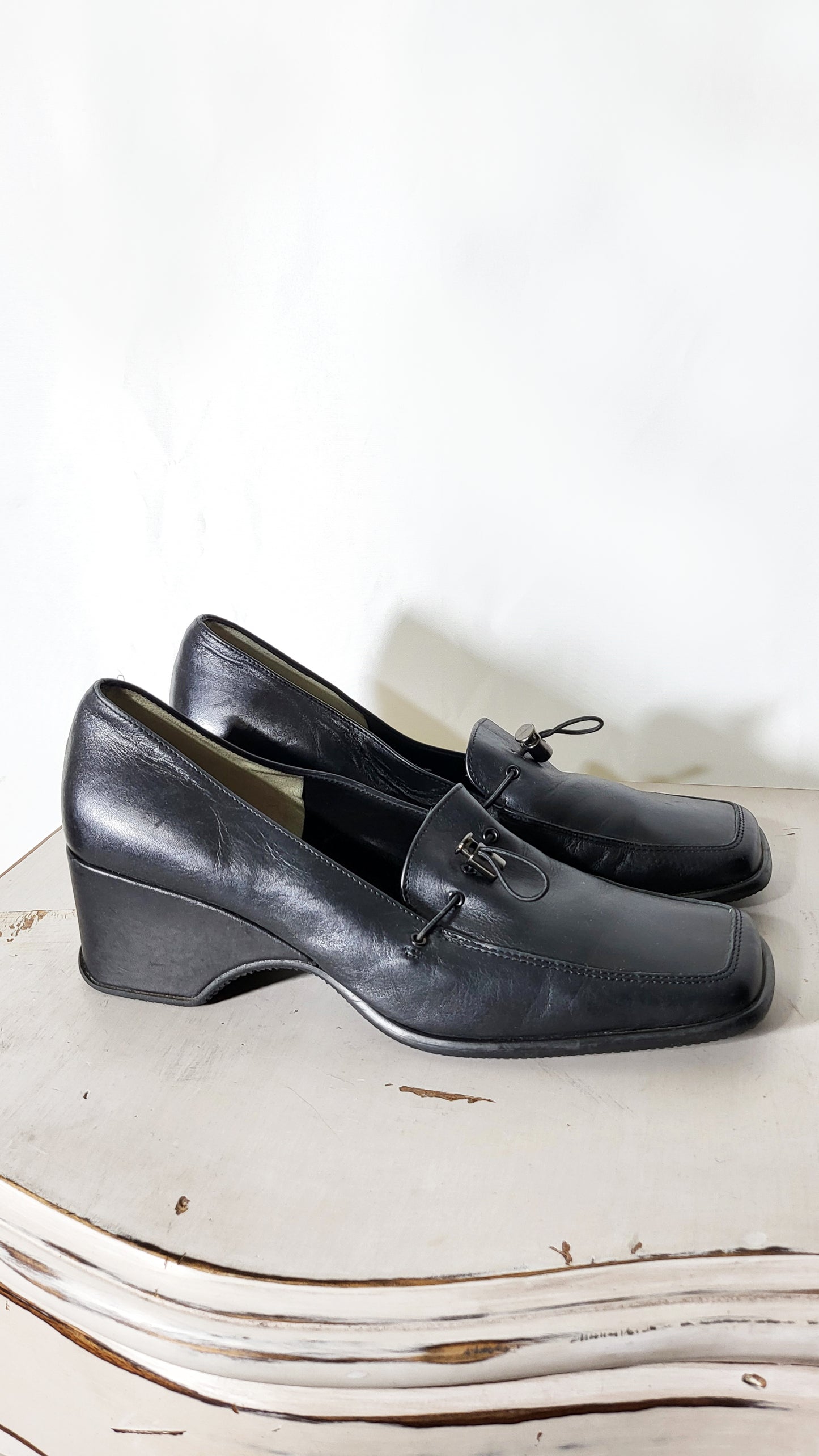 Vintage 90s Wedge Loafers