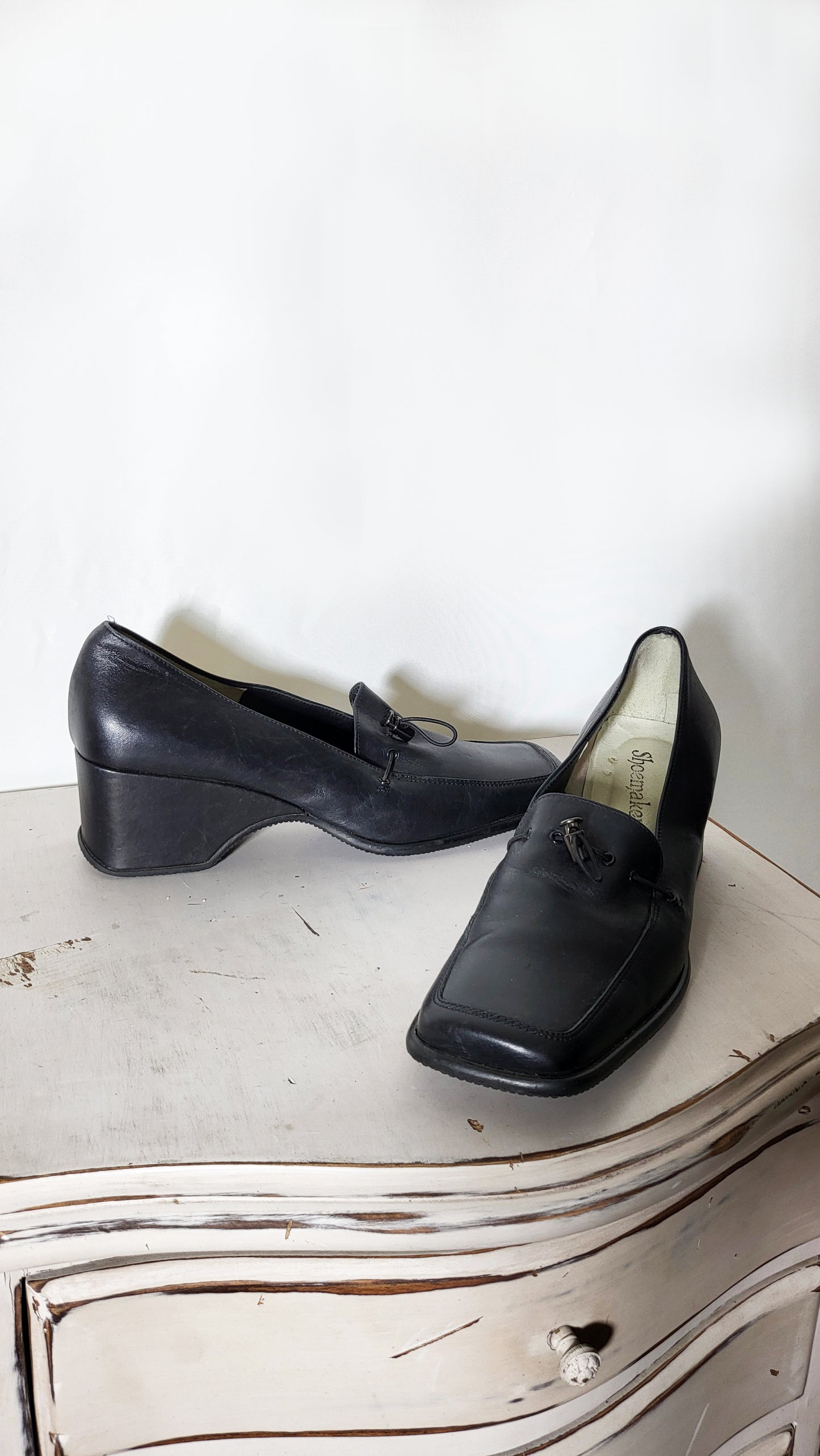 Vintage 90s Wedge Loafers