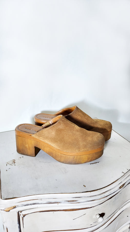 Y2K Suede Platform Clogs – Per Una