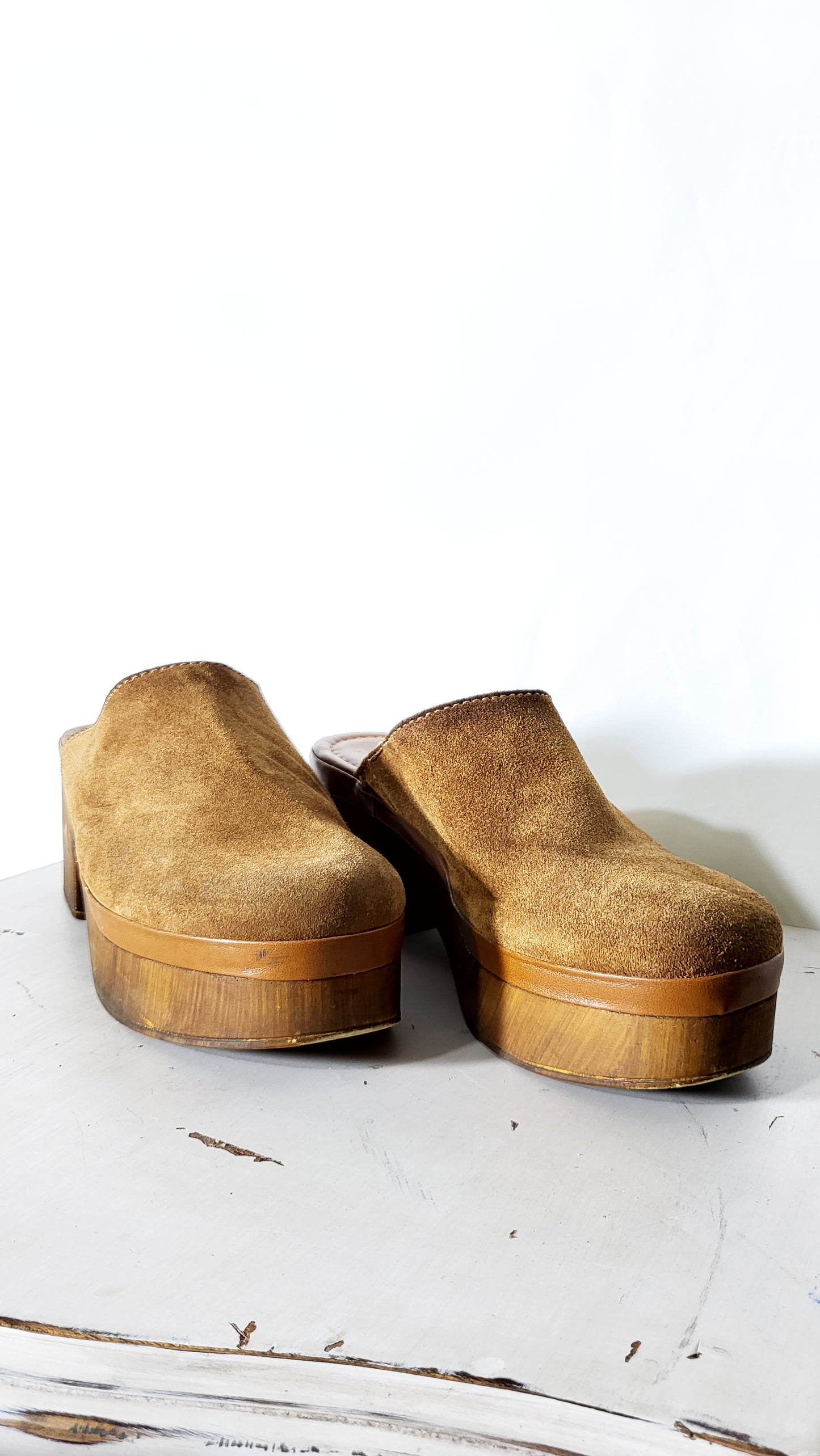 Y2K Suede Platform Clogs – Per Una