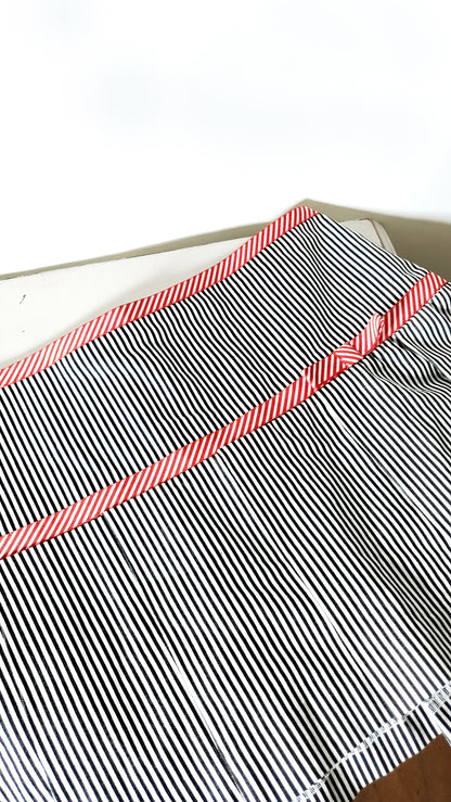 Y2K Striped Pleated Mini Skirt
