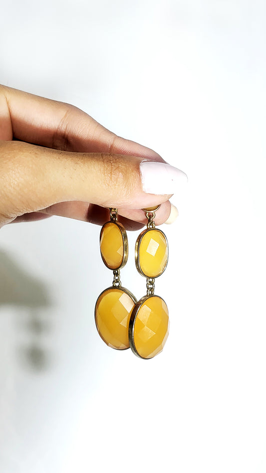 Vintage Orange Cascade Drop Earrings