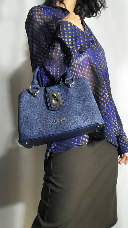 Liu Jo Textured Blue Mini Satchel