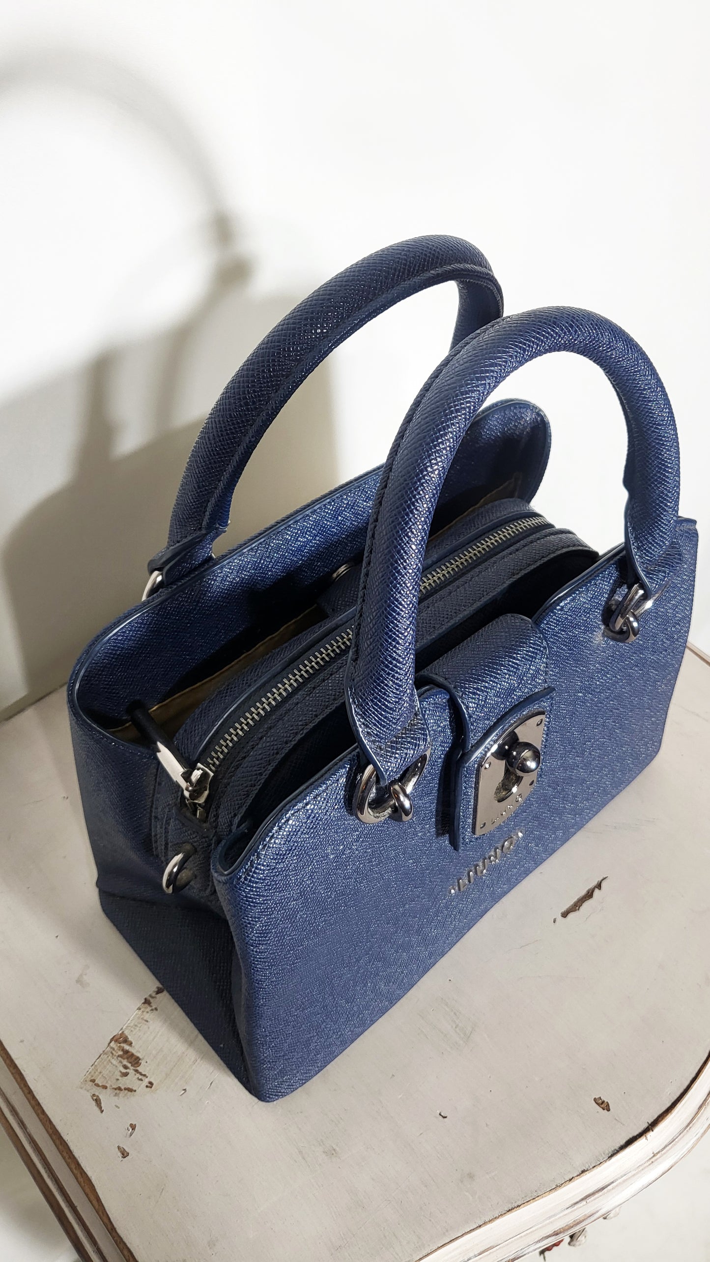Liu Jo Textured Blue Mini Satchel