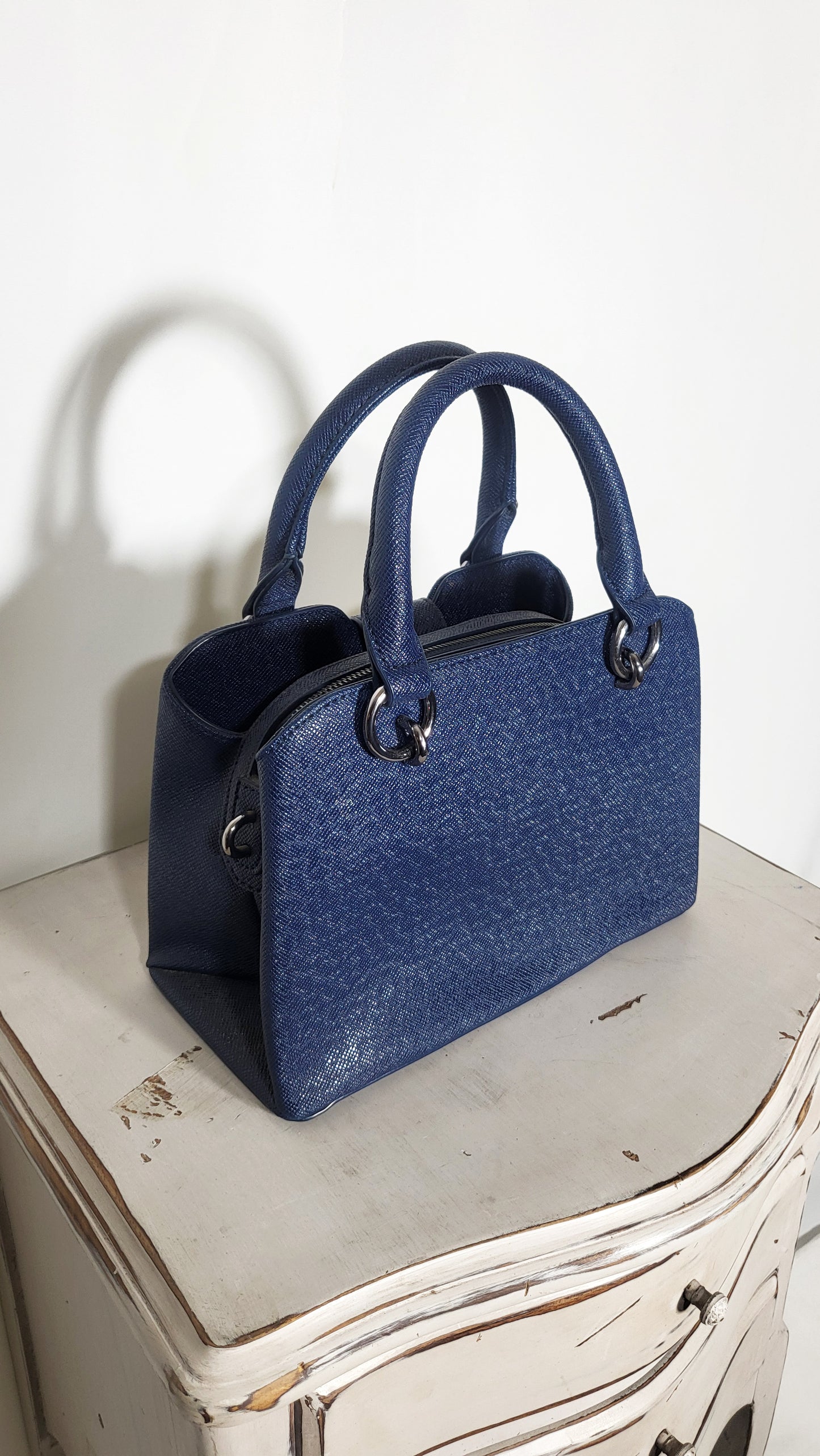 Liu Jo Textured Blue Mini Satchel