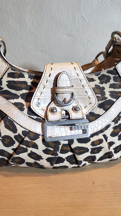 Vintage Guess Leopard Print Shoulder Bag