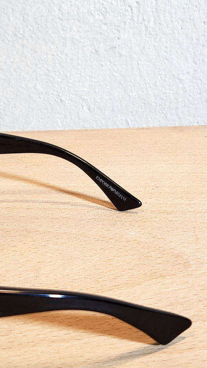 Vintage Emporio Armani Rhinestone Shield Sunglasses