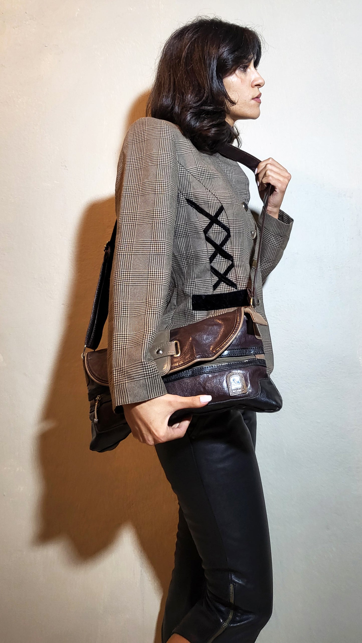 Phoenix Leather Handle Shoulder Bag