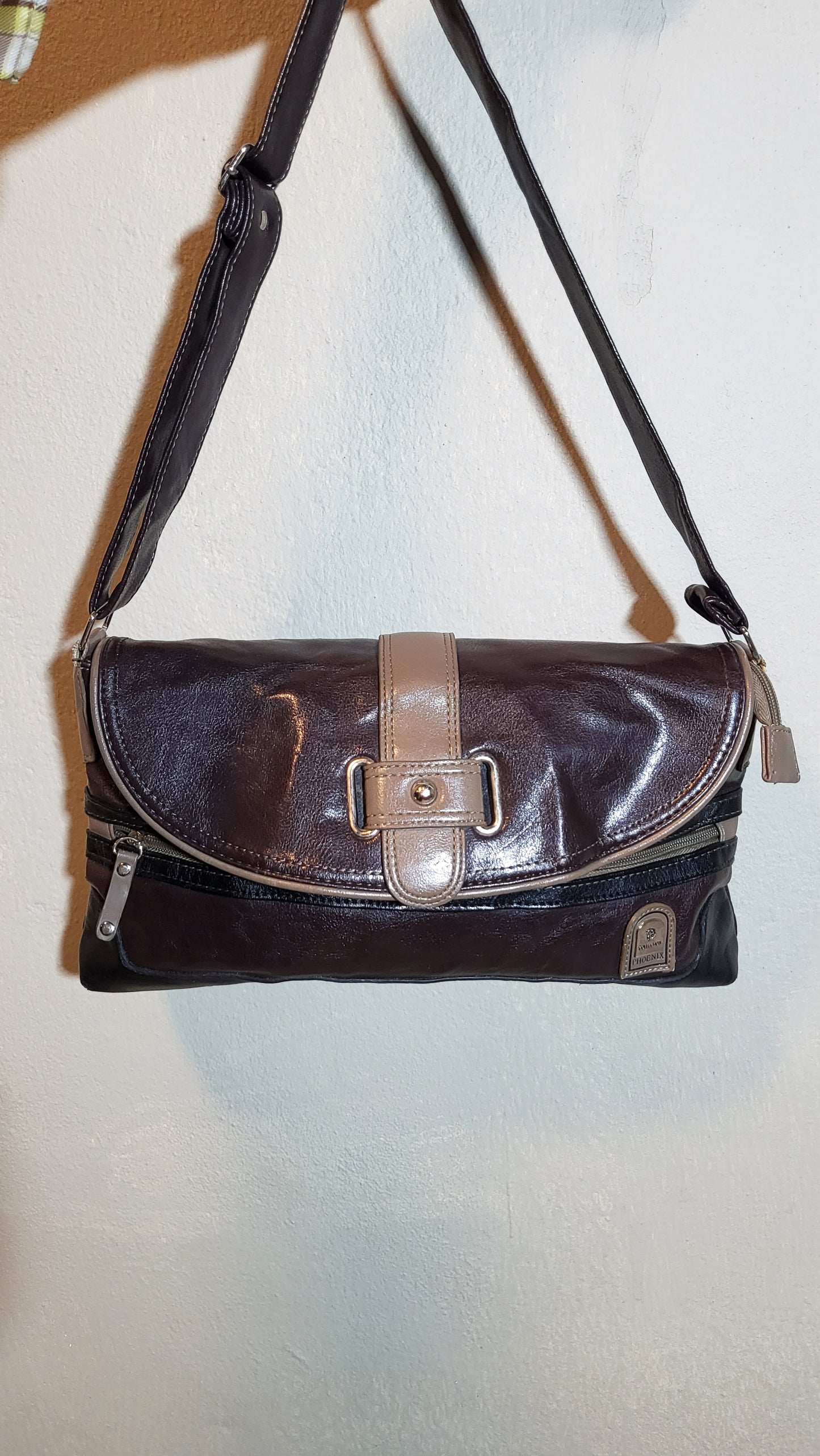 Phoenix Leather Handle Shoulder Bag