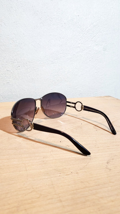 Lancetti Chain-Link Sunglasses — Made in Italy