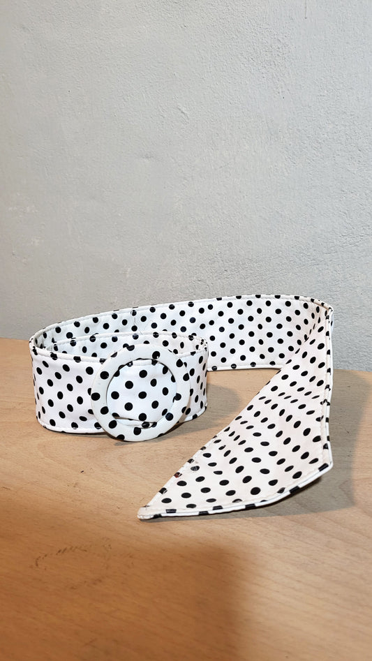 White Polka-Dot Belt