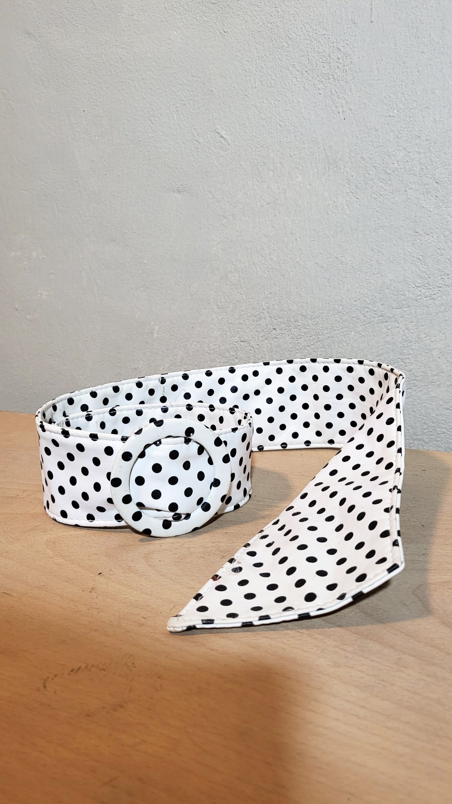 White Polka-Dot Belt