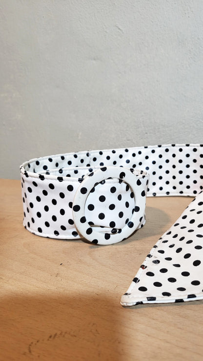 White Polka-Dot Belt
