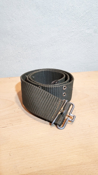 Vintage Military Web Belt in Khaki Green