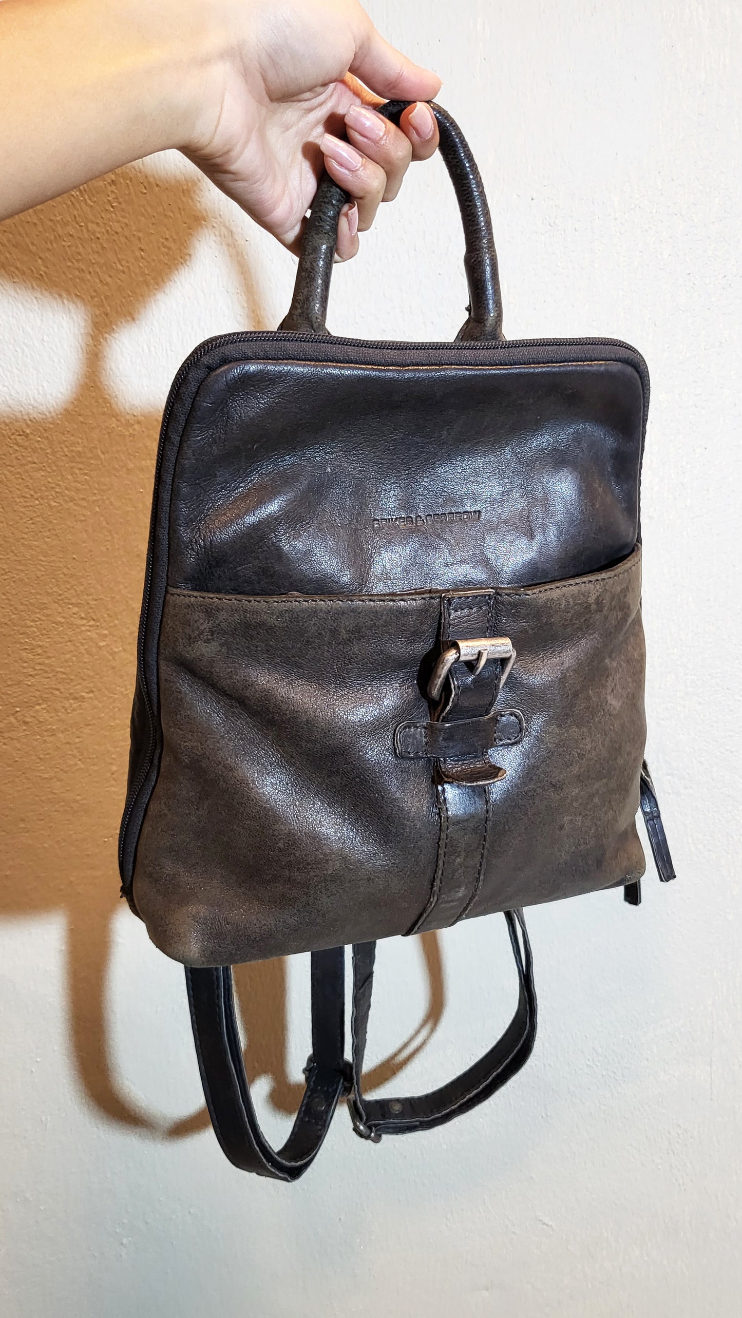 Spikes & Sparrow Genuine Leather Mini Backpack