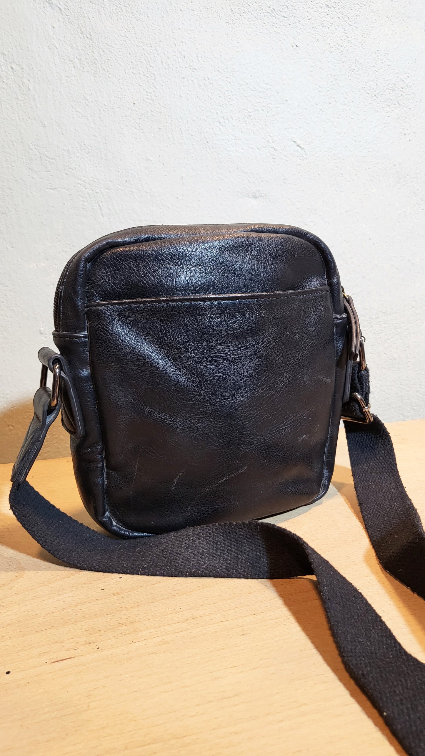 Paco Martínez Genuine Leather Crossbody Bag