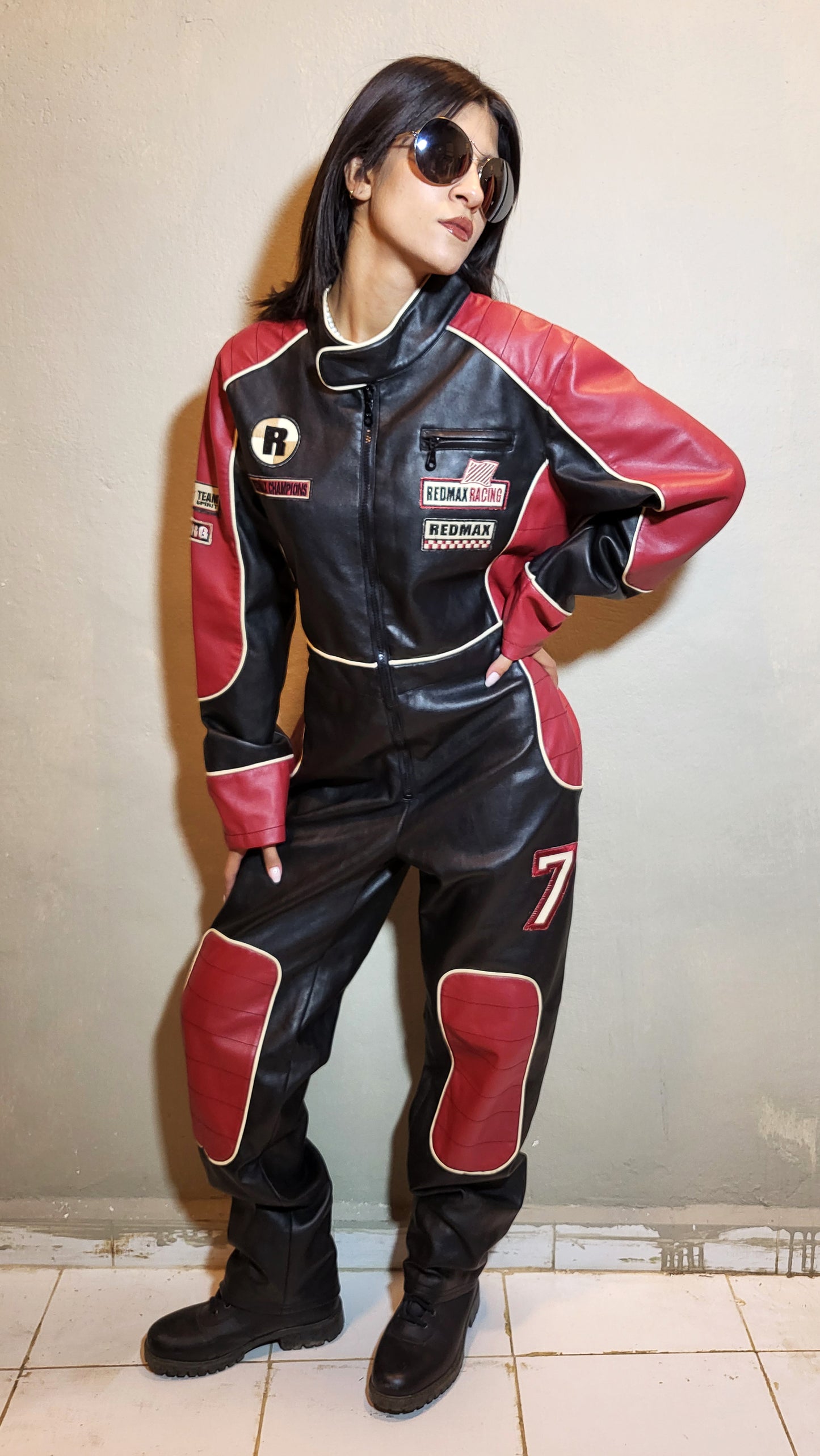 Vintage RedMax Racing Leather Jumpsuit