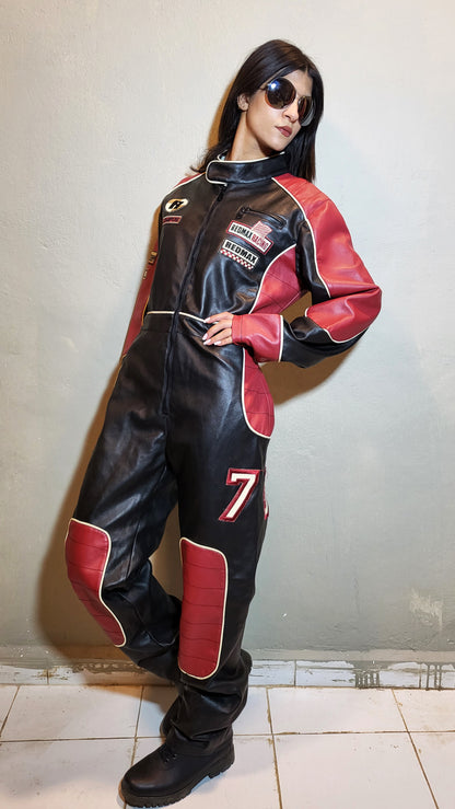 Vintage RedMax Racing Leather Jumpsuit