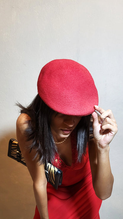 Ruby Wool Parisian Beret