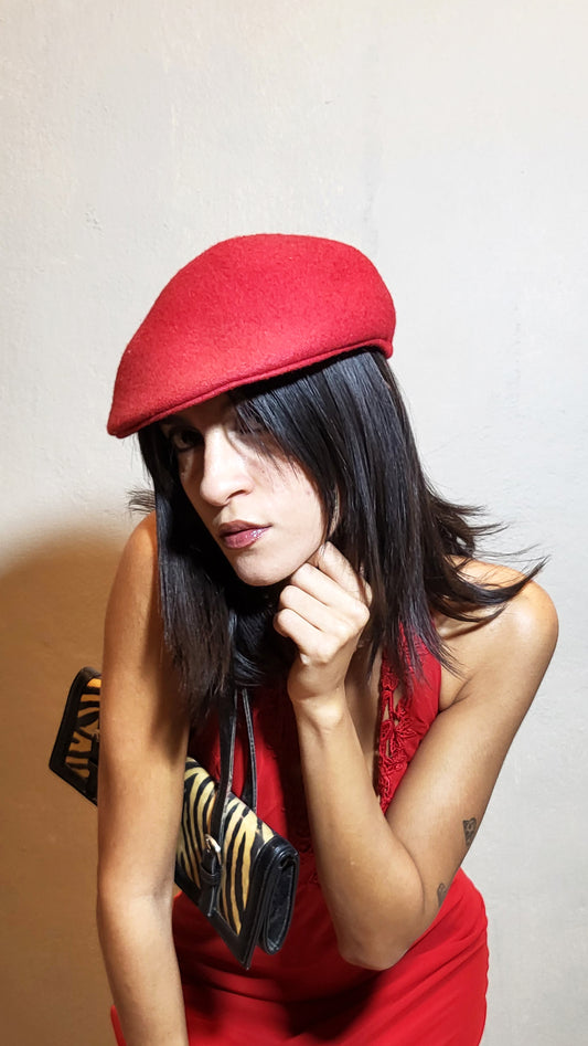 Ruby Wool Parisian Beret