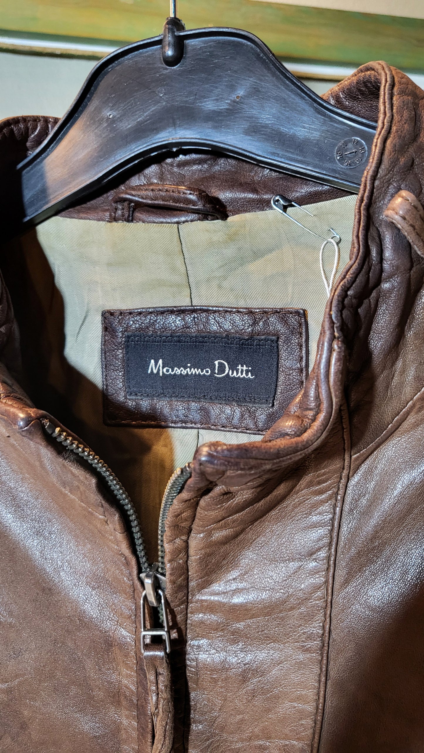 Massimo Dutti Genuine Leather Moto Jacket