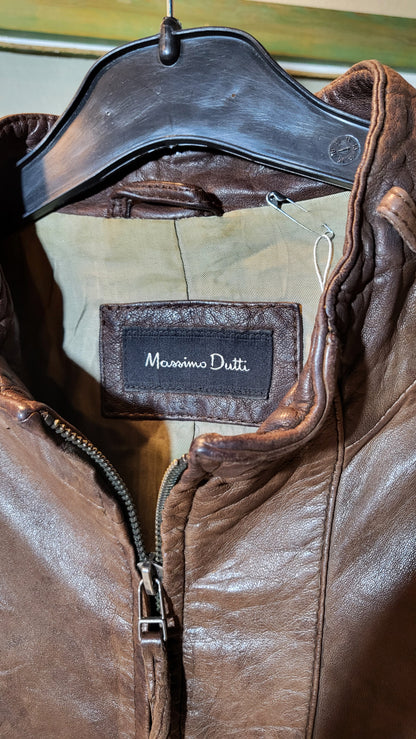 Massimo Dutti Genuine Leather Moto Jacket