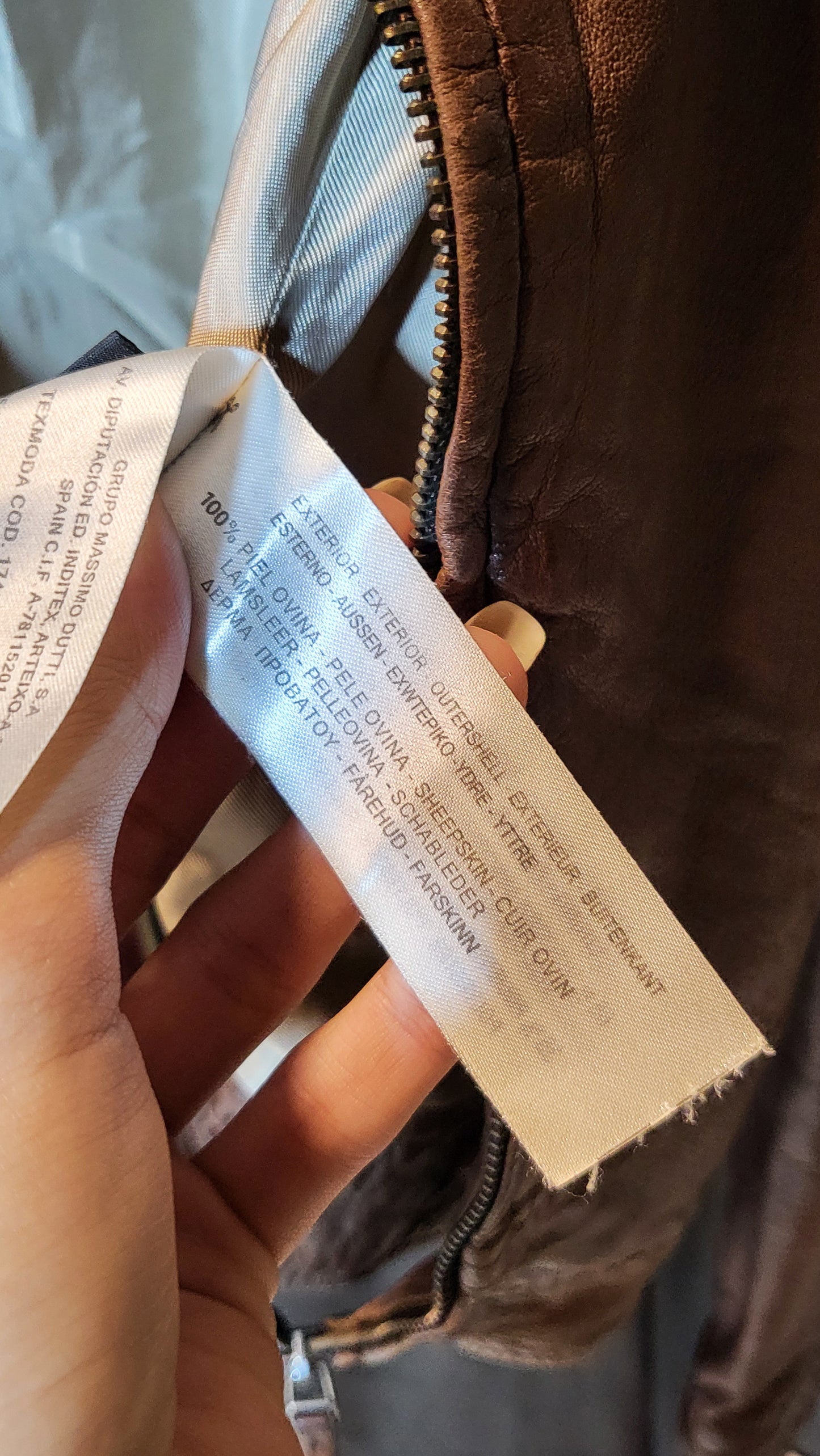 Massimo Dutti Genuine Leather Moto Jacket