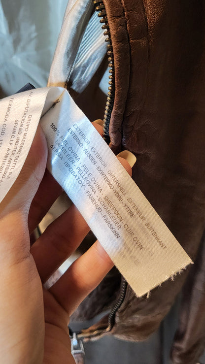 Massimo Dutti Genuine Leather Moto Jacket