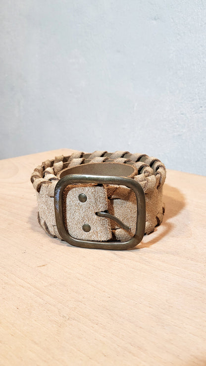 Massimo Dutti Suede Woven Belt