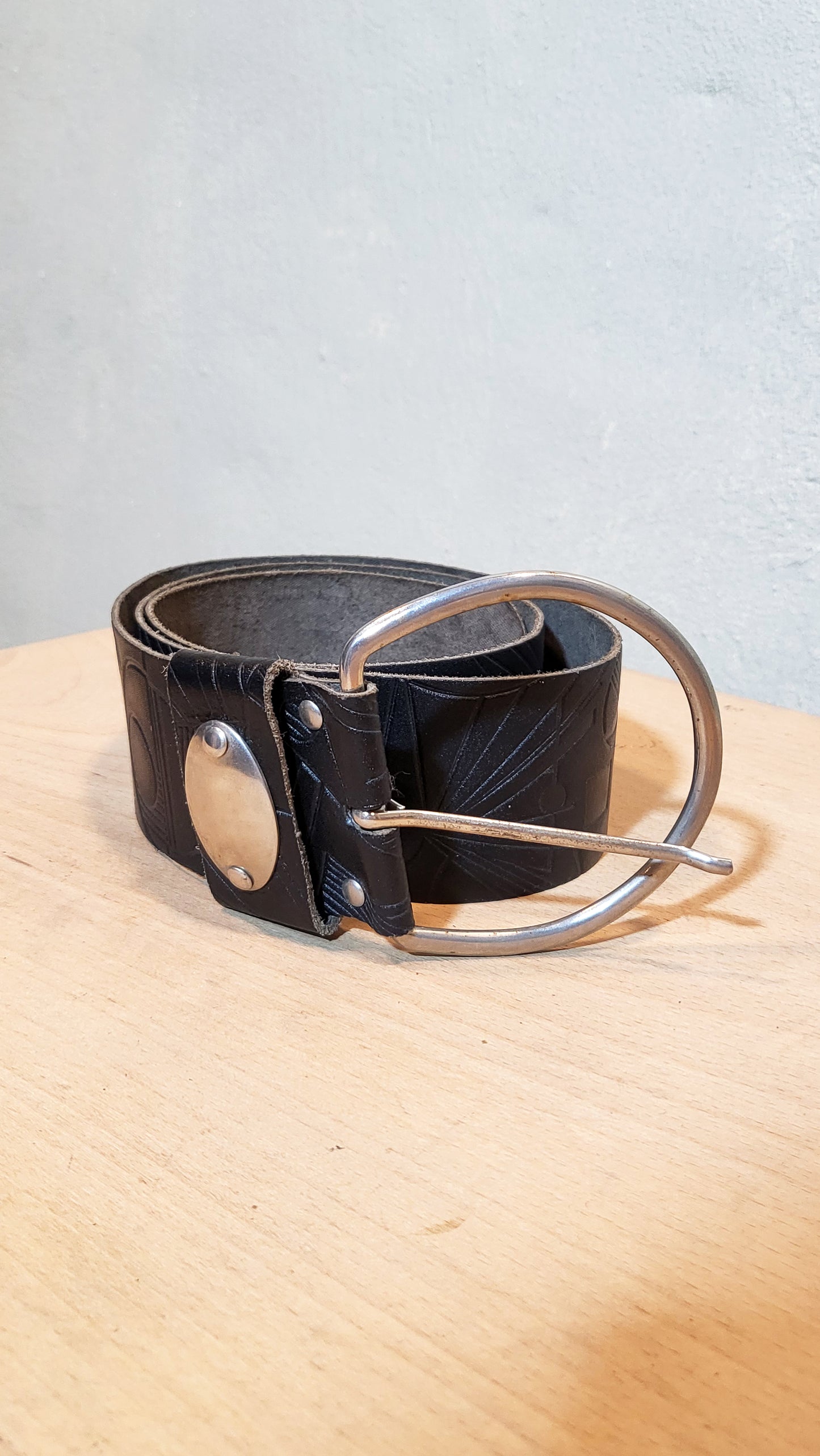 Black Statement Buckle Belt