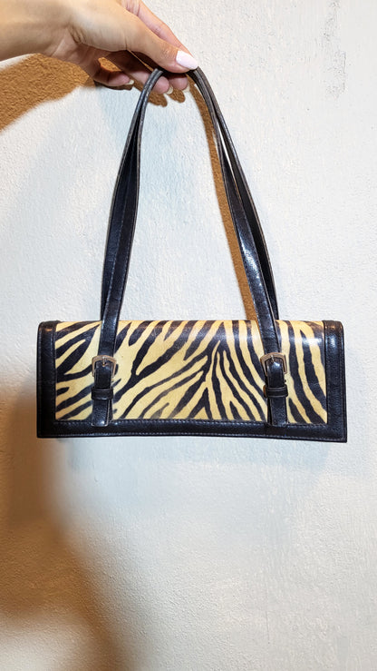 Zebra Noir Slim Shoulder Bag