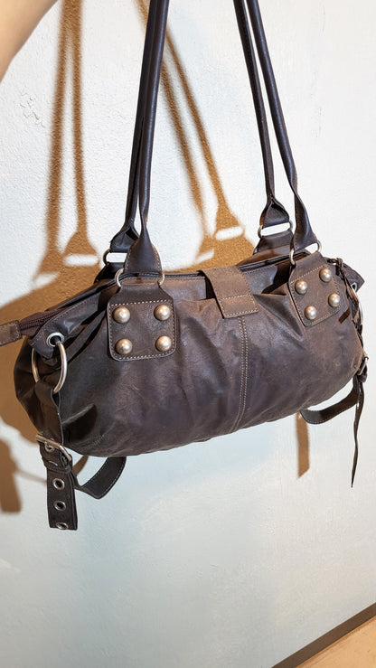 River Island Studded Barrel Shoulder Bag