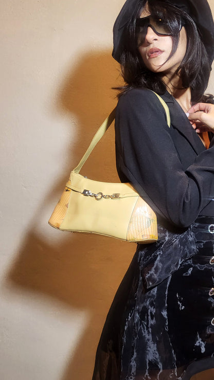 Vintage Two-Tone Shoulder Bag