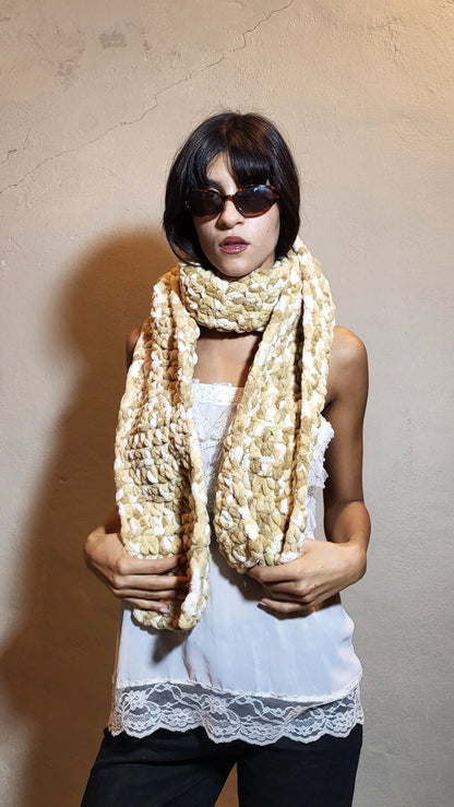 Vintage Textured Chenille Scarf