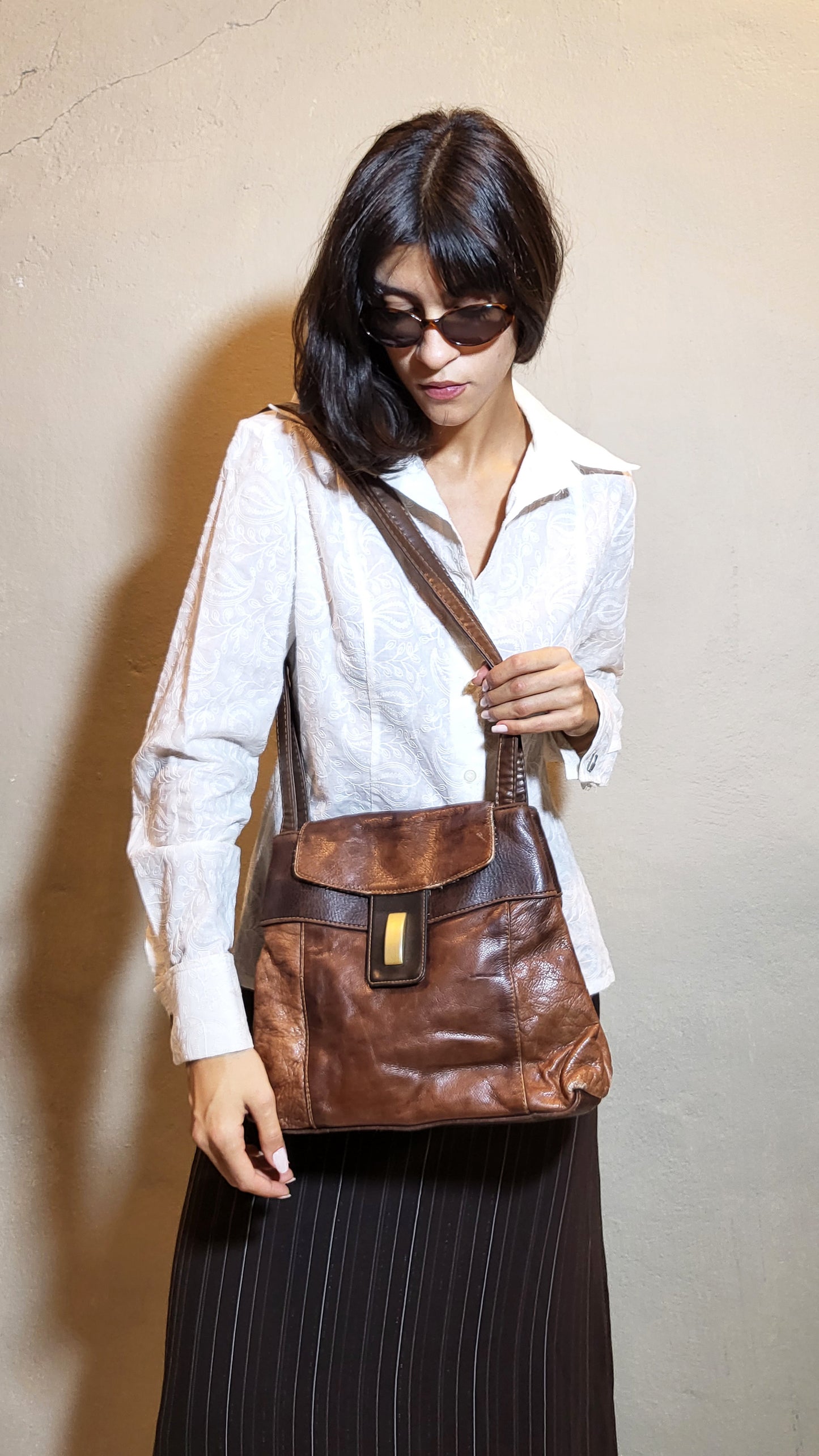 Vintage Genuine Leather Shoulder Bag