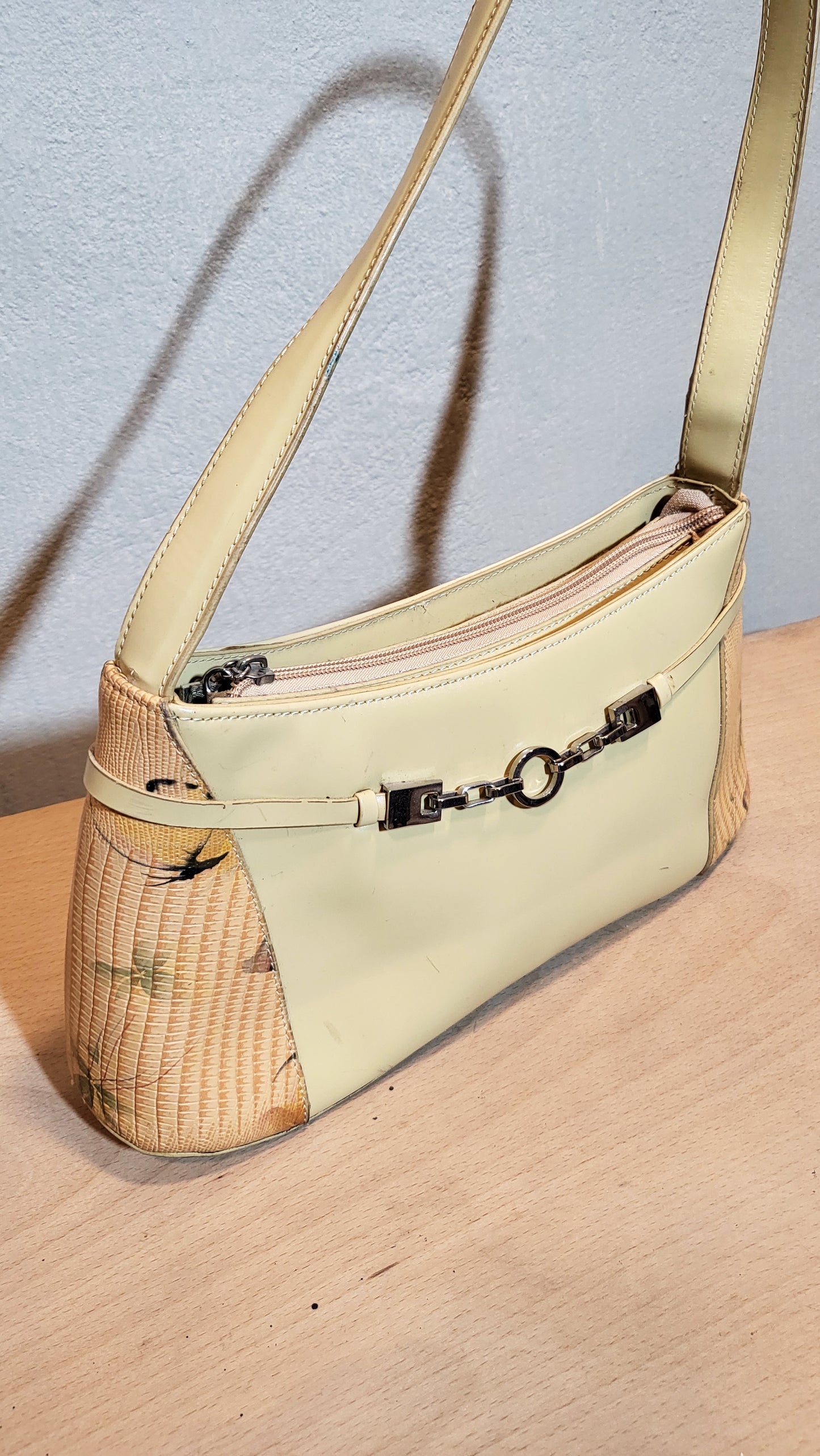 Vintage Two-Tone Shoulder Bag