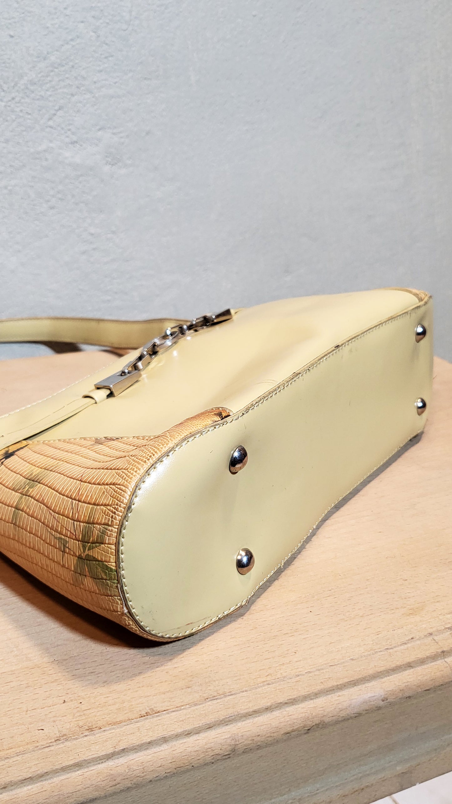 Vintage Two-Tone Shoulder Bag