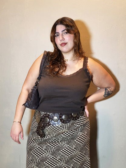 Devernois Wool Lace-Trim Knit Tank