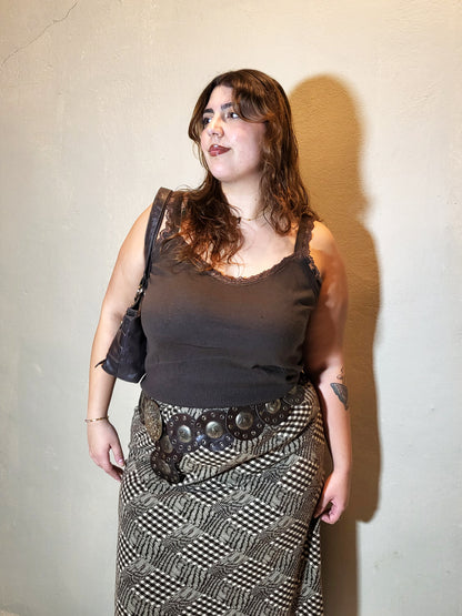 Devernois Wool Lace-Trim Knit Tank