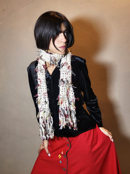 Chunky Knit Fringe Scarf