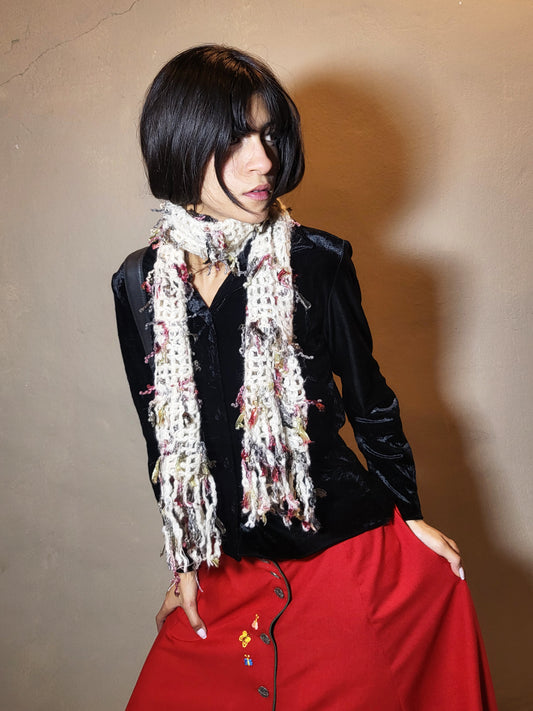 Chunky Knit Fringe Scarf