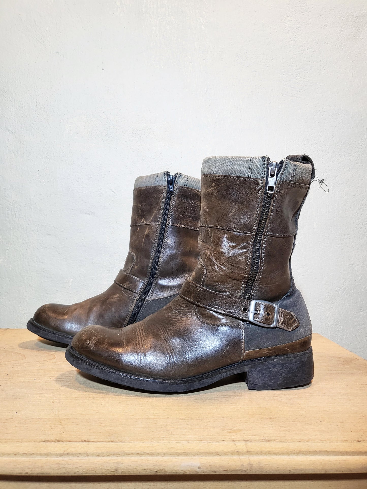 G-Star RAW Leather Moto Boots