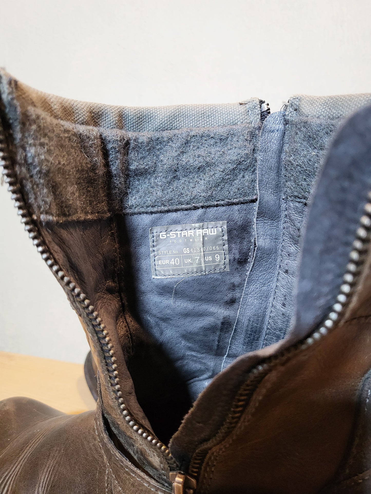 G-Star RAW Leather Moto Boots