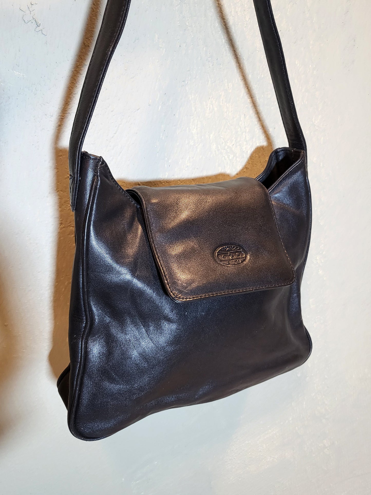 Gündoğdu Black Genuine Leather Shoulder Bag