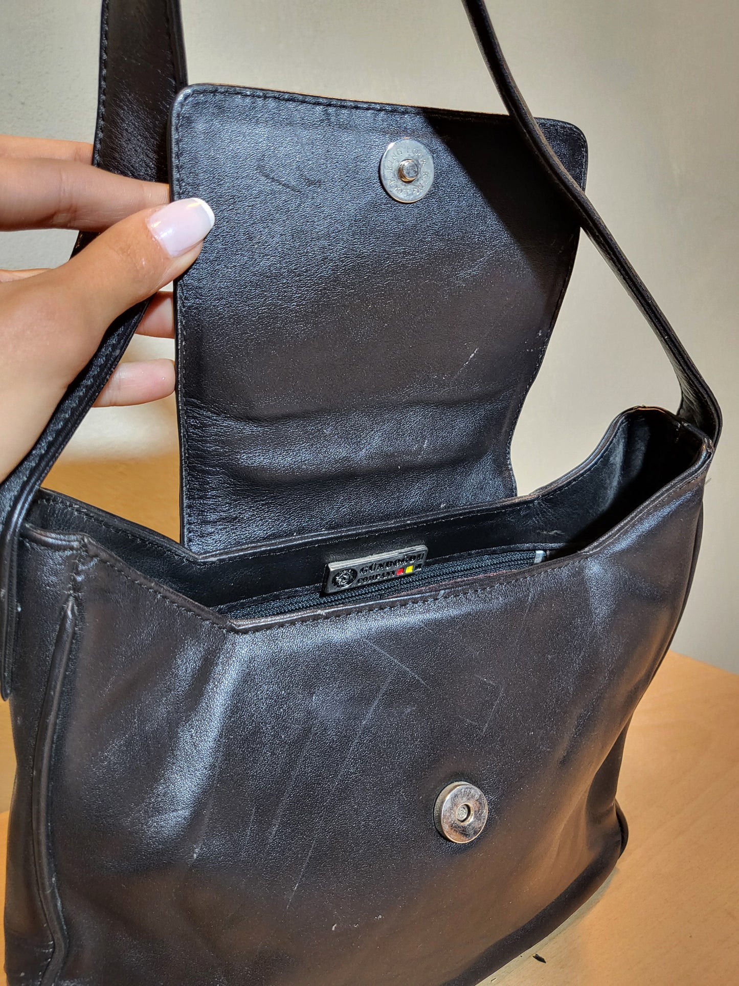 Gündoğdu Black Genuine Leather Shoulder Bag