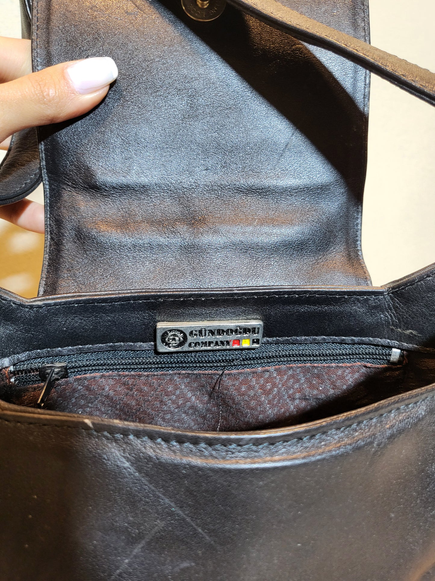 Gündoğdu Black Genuine Leather Shoulder Bag
