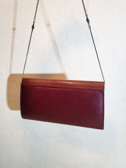 Burgundy Gloss Shoulder Bag
